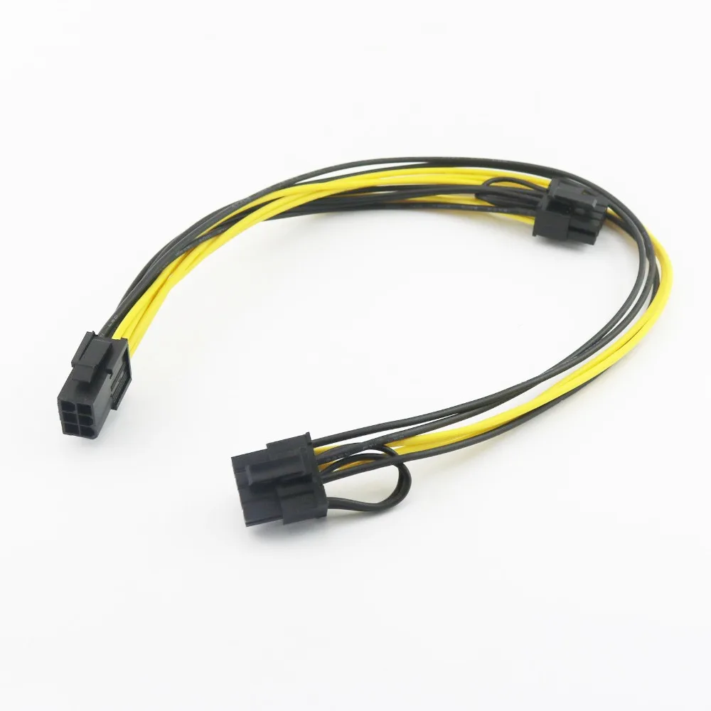 20x PCI E 6 Pin к двойному + 2 8 pin видео Мощность Y сплиттер адаптер Соединительный кабель