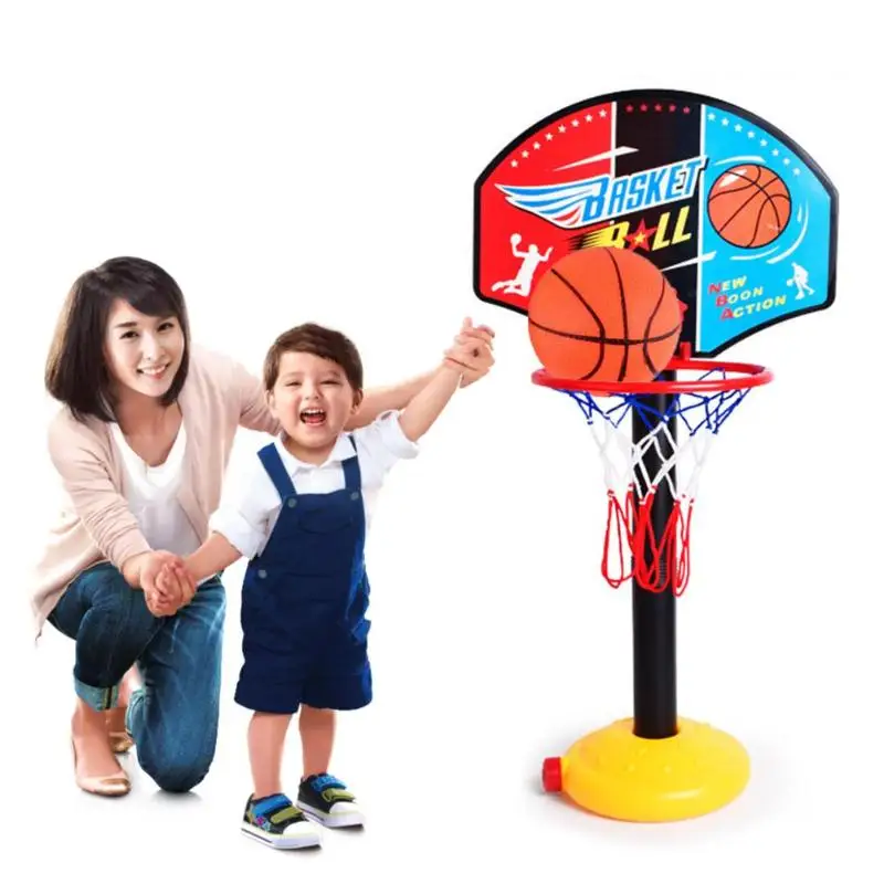 

Adjustable Toy Stand Basketball Hoop Set Ball Pump Kids Sports Portable Basketball Sport Backboard Basketball Stand Base Frame