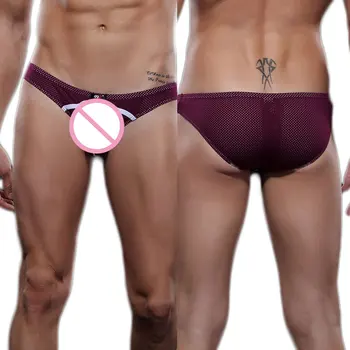

Mens Nylon Briefs Ropa Interior Hombre Sexy Gay Men Underwear Silk Bikini Cueca Young Gay Boys Brand Clothing 4003 XSJ