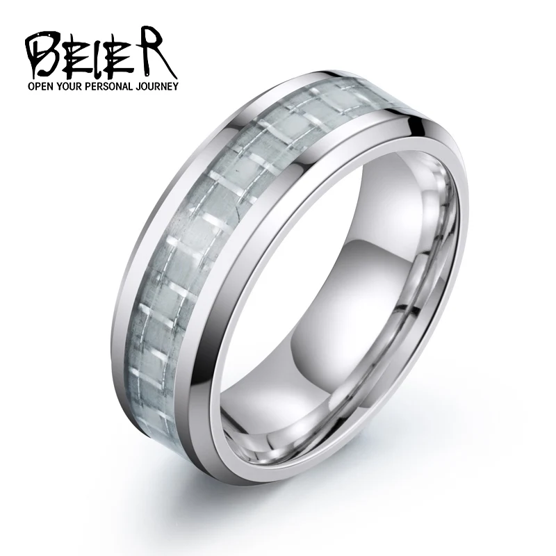

BEIER fashion Simple Ring Stainless steel Wedding jewelry for man women gift Dropshipping BR-R048