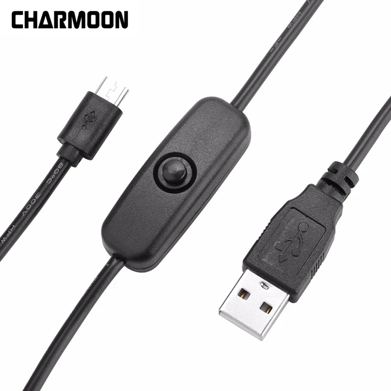Кабель Micro USB для Raspberry Pi с переключатель вкл./выкл. питания в постоянный ток 3/2/B +/Zero