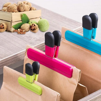 

9Pcs Food Sealing Clips Portable Moisture-proof Fresh-keeping Clamp Snack Sealers for Home Kitchen (Random Color)