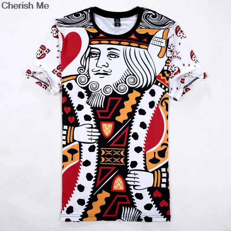 

Playing Cards Print 3D T Shirt Summer Style Hip Hop T Shirt Men/Women Harajuku Clothes Camisa Masculina Size S-4XL Couple Shirt