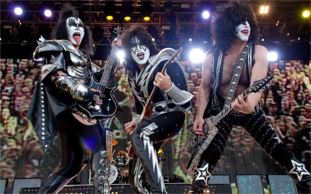 

Kiss heavy metal rock bands concert guitar Home Decoration Canvas Poster