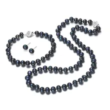 SNH 6-7 мм картофель АА 925 серебро настоящий культивированный жемчуг ювелирные изделия настоящее культивированное ожерелье браслет и серьги набор