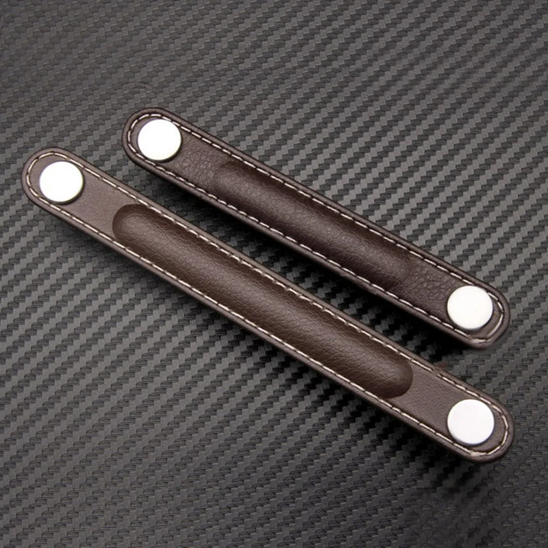 1 шт., кожаная ручка для шкафа, 96 мм, 128 мм