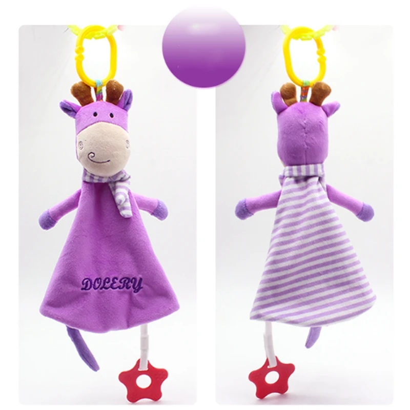 Baby Rattle Bell Soothing Towel Newborn Hooded Towel Sleeping Plush Toy Calm Baby Emotions Baby Stuff Hand Washcloth