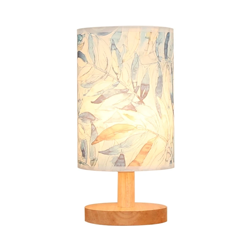 

European Modern LED Table Lamp Minimalist Wood USB Plug Bedroom Bedside Desk Lamp Indoor Living Bedroom Night Light Home Fixture