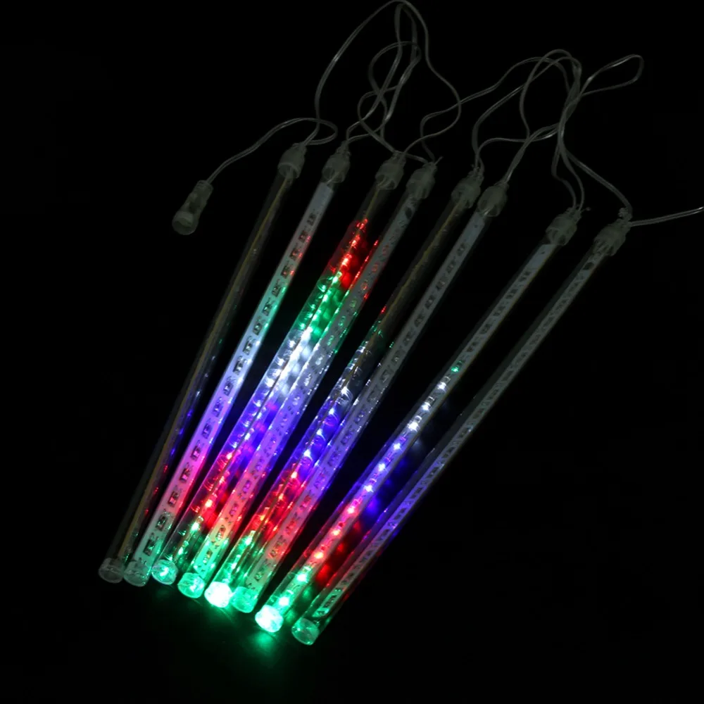 8Pcs/Set 30cm Tube Outdoor Falling String Light Meteor Rain Tube Lights