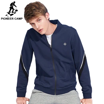 

Pioneer Camp New zip hoodie sweatshirt men brand-clothing fashion dark blue sweatshirt male quality casual tracksuit AWY701269