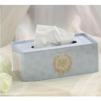 

Tissue case The fairy tale world Macarons color rosette pattern of iron box