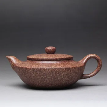 

Authentic Purple Clay Handmade Teapot Health Chinese Kung Fu Tea Set Tea Pot Yixing Osmanthus Mud Kettle Han Bian Pot 280cc