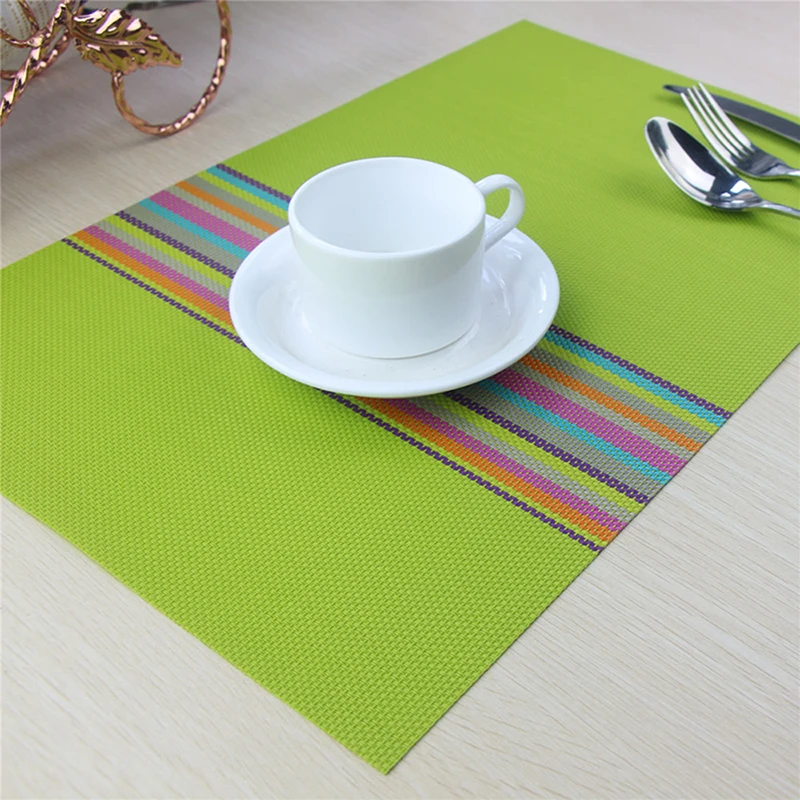 

Placemat Fashion Pvc Dining Table Mat Disc Pads Bowl Pad Coasters Waterproof Table Cloth Pad Slip-Resistant Pad