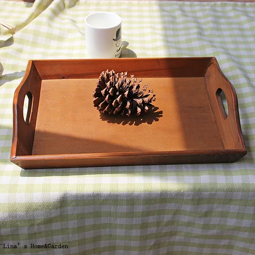 Sederhana Desain Antik Persegi Panjang Kayu Melayani Baki Dengan Menangani Tray Wood Serving Tray Woodrectangle Serving Tray Aliexpress