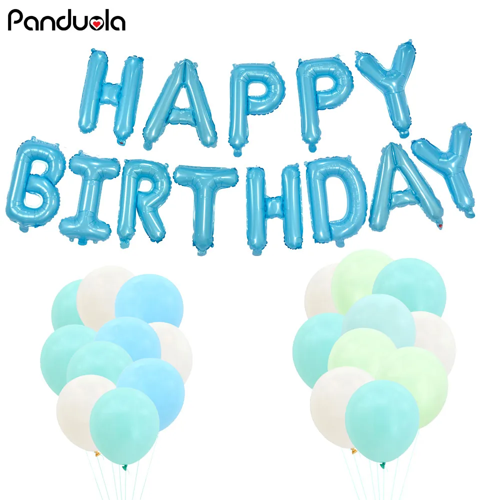 Первый день рождения мальчик воздушные шары День рождения украшения Дети конфетти синие шары ребенок душ мальчик papr гирлянда буквы воздушные шары