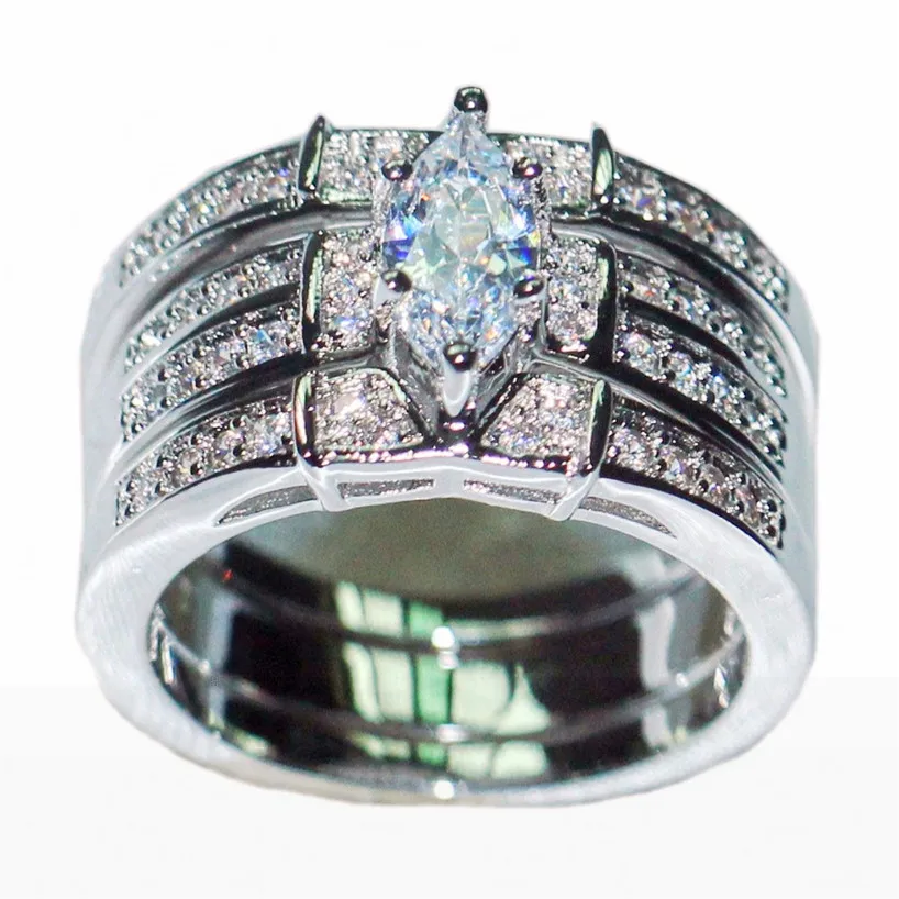 choucong jewelry fashion 10kt white gold filled marquise cut zircon cz wedding bride rings set for - Marquis Wedding Ring choucong jewelry fashion 10kt white gold filled marquise cut zircon cz wedding bride rings set for - Marquis Wedding Ring