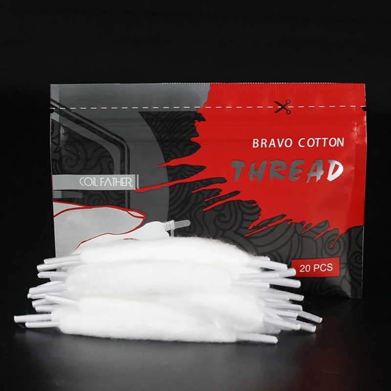 

20strips/bag Vape Cotton For Electronic Cigarette Preloaded Cotton For Ecigarette RBA RDA DIY Coil Wick 1/2/3bag