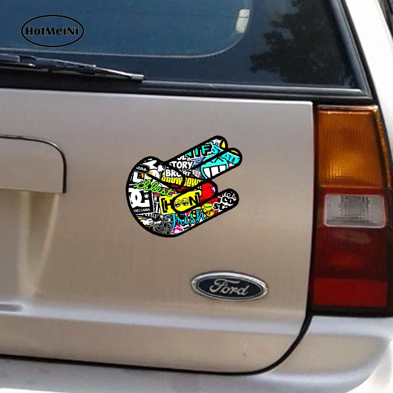 

HotMeiNi Car Styling Car Sticker Waterproof Aufkleber Bomb Shocker Hand Sticker Jdm Stickerbomb Auto Moto Tuning 13cm x 9cm