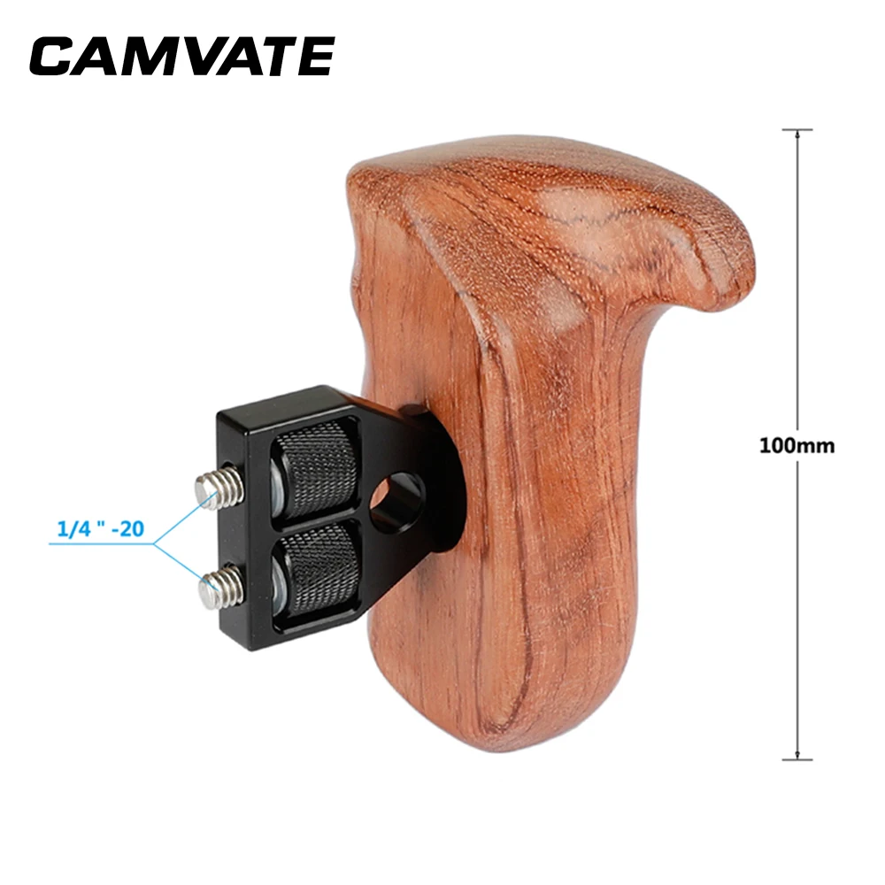 Деревянная ручка CAMVATE (правая рука) для камеры DSLR клетка (бразильское дерево)