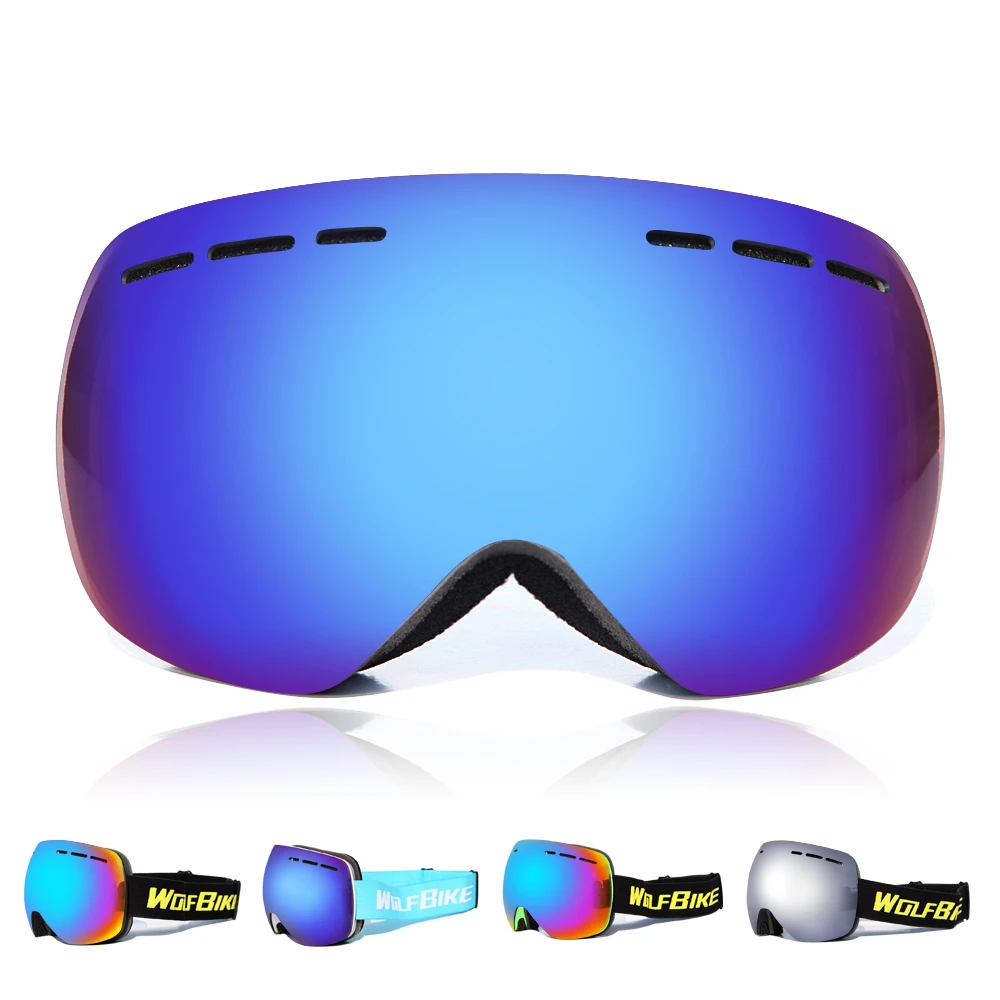 WOSAWE Brand Ski Goggles Double UV400 Anti fog Big Ski Mask Glasses