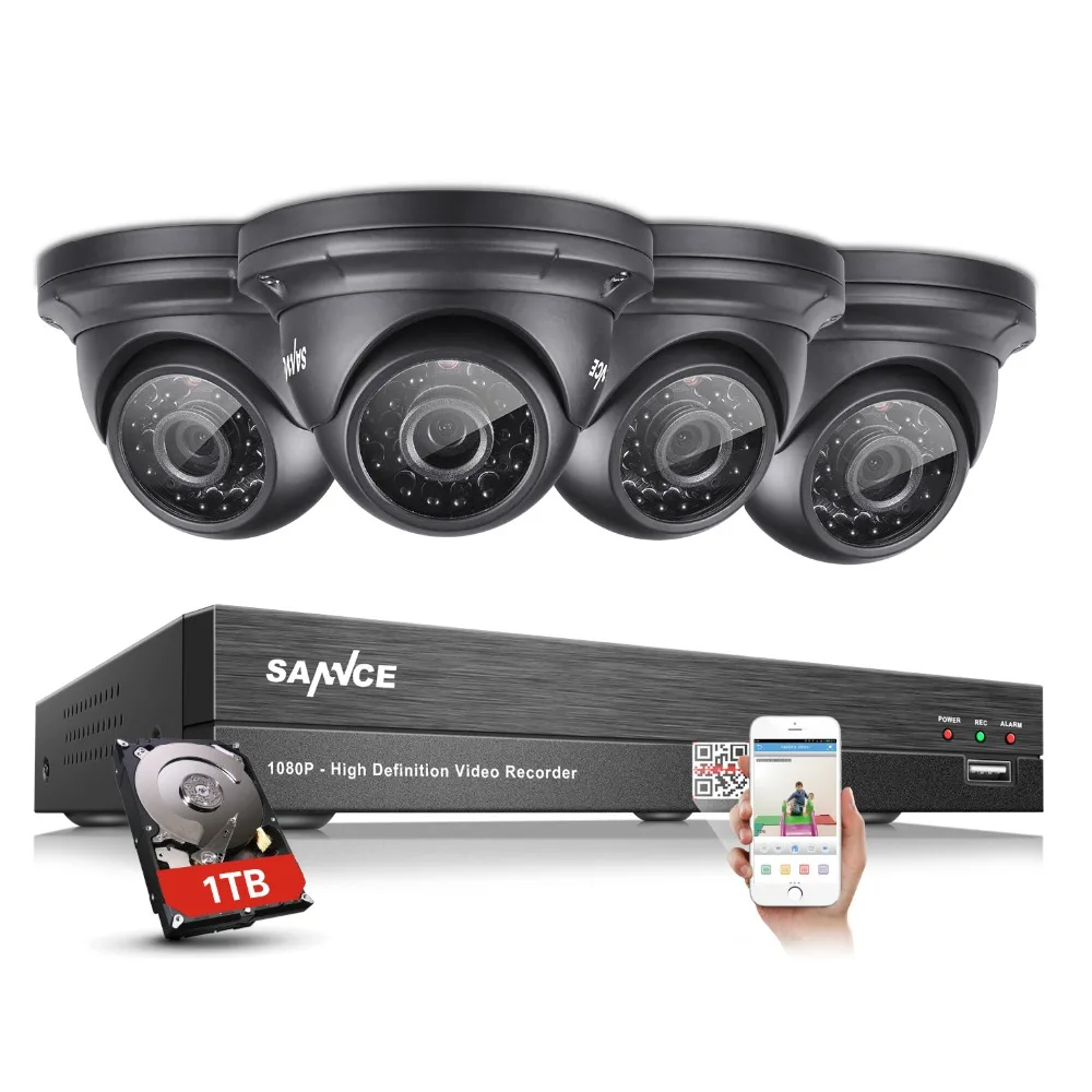 bilder für SANNCE 8CH 1080 P Cctv-sicherheitssystem HD 1080 P DVR Kit 4 STÜCKE 2.0MP Überwachungskameras 8 kanäle CCTV System 1 TB HDD bilder für SANNCE 8CH 1080 P Cctv-sicherheitssystem HD 1080 P DVR Kit 4 STÜCKE 2.0MP Überwachungskameras 8 kanäle CCTV System 1 TB HDD