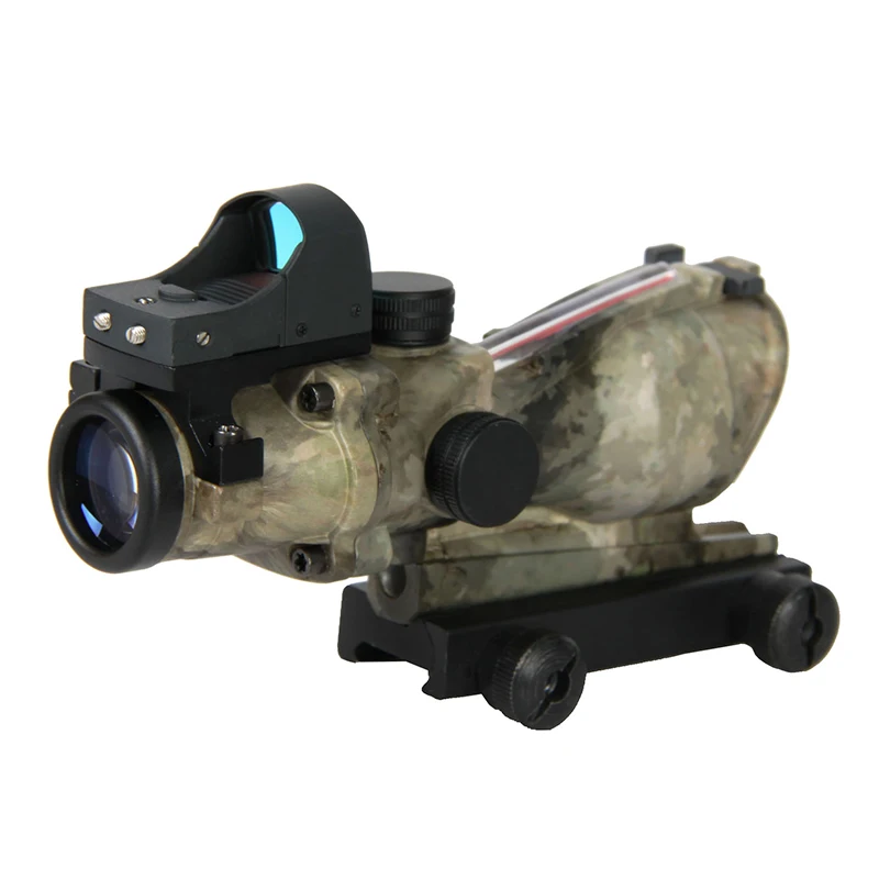 

New Arrival Tactical 4x32 ACOG Style Scope With Mini Red Dot For Hunting BWR-034AT