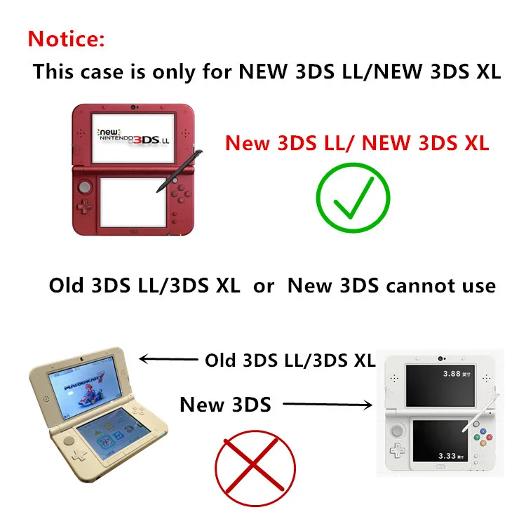 FoPcc цветной защитный чехол, защитный корпус для консоли nintendo New 3DS LL/New 3DS XL