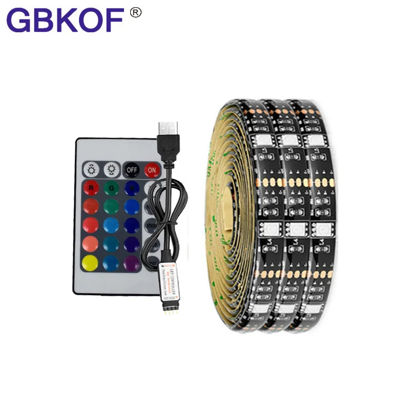 

USB LED Strip 5050 RGB Changeable LED TV Background Lighting 50CM 1M 2M 3M 4M 5M DIY Flexible LED Light