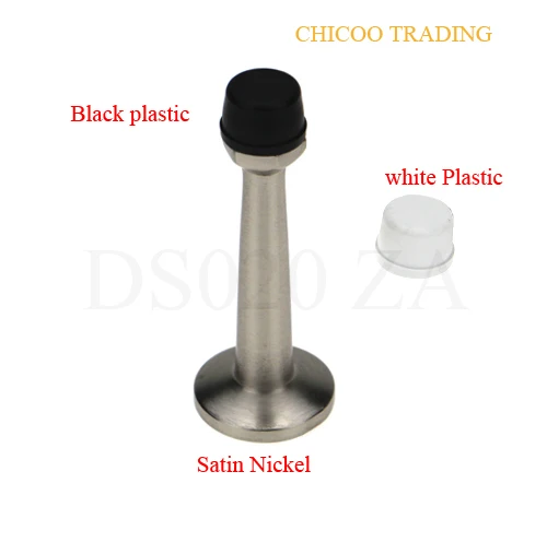 

New 77mm high Zinc alloy Wall Mounted Door Stop 29mm Dia Base Satin nickel door stopper