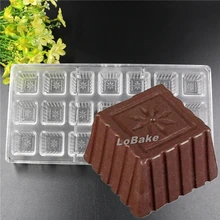Высокое качество 21 полостей квадратный куб полиэтилен пе Прозрачная форма с цветком для DIY домашнего производства молдинг для шоколада формы для выпечки