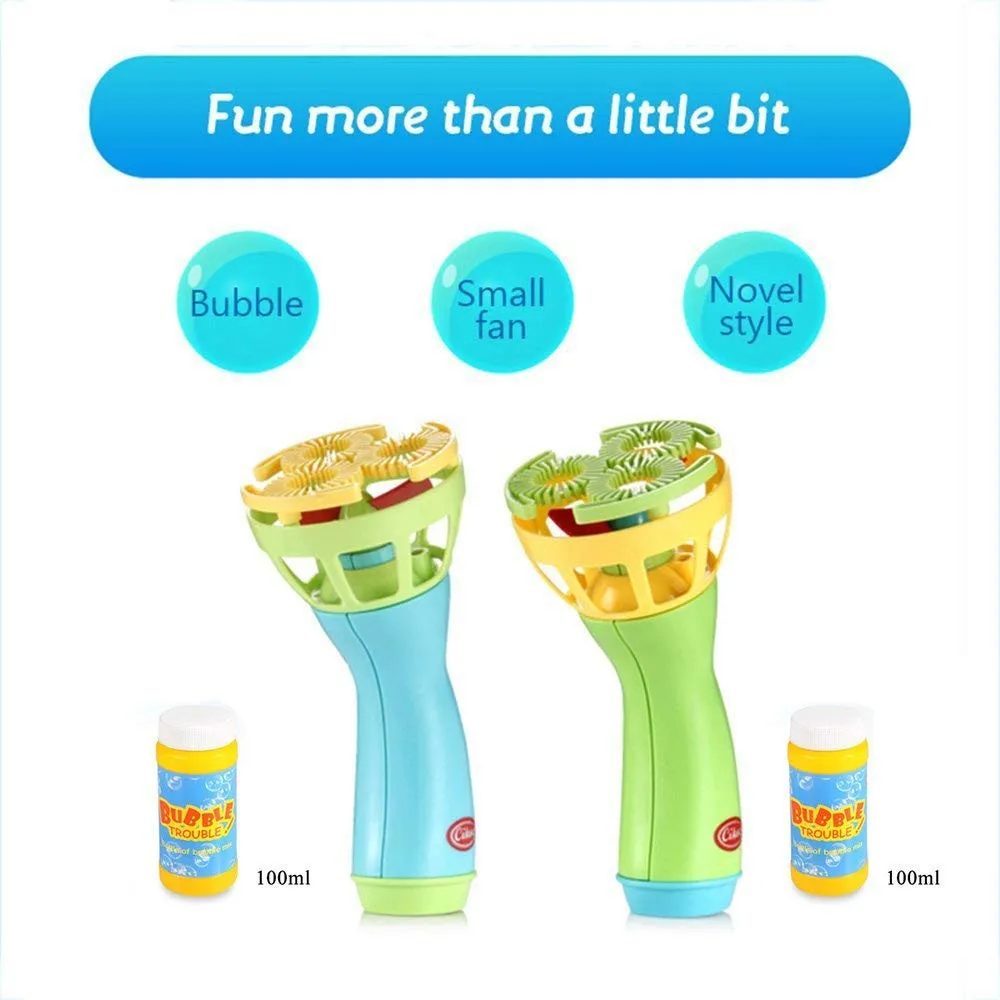 2018 Colorful 1pc New Summer Funny Magic Bubble Blower Machine Toys girls boys Bubble Maker Automatic Blower Kids OutdoorToy