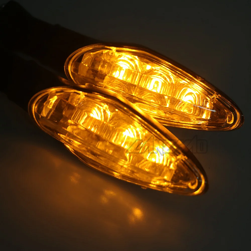 Motorcycle Turn Signal Lights LED Amber Lamp Turn Signals Indicators
