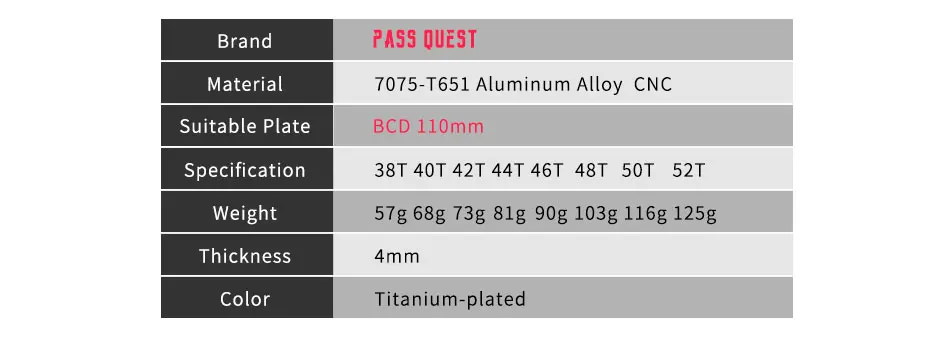 110/5 BCD 110BCD титановый шоссейный велосипед узкое широкое цепное кольцо 38 T-52 T велосипед велосипедная Звездочка для Sram 3550 APEX RED Crankset