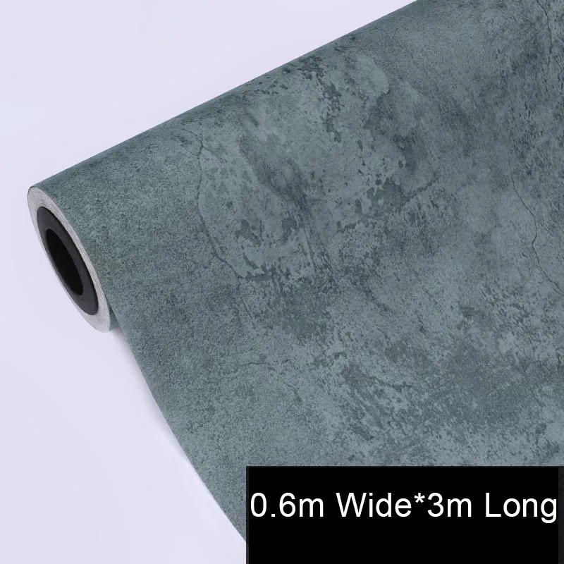 خمر رمادي الاسمنت ورق حائط PVC الذاتي لاصق Lnternet مقهى المعيشة غرفة خلفية ديكور ملصقا مجلس الوزراء خلفية مقاومة للمياه