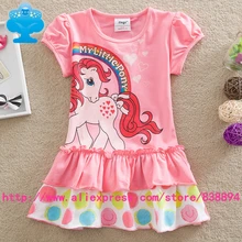 Flags 5pcs/lot 2016 New baby girl clothes my little pony Fashion princess summer Dress Legging casual for kids children Q9110#