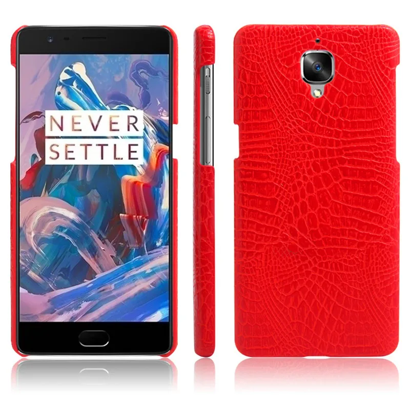 Чехол One Plus 3 Oneplus3 из жесткого поликарбоната с текстурой крокодиловой кожи + чехол