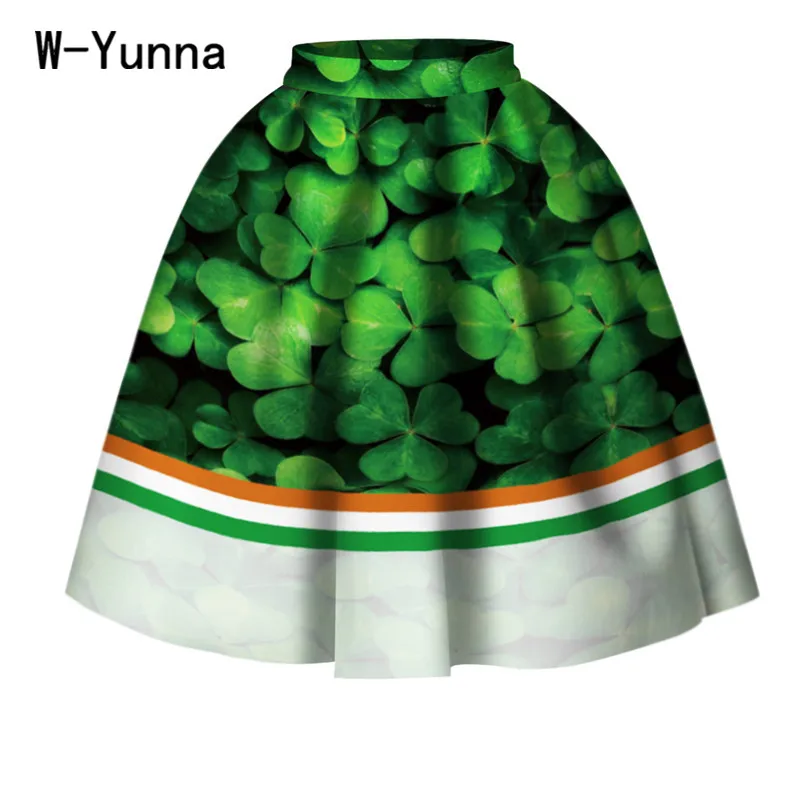 W-Yunna новейшие Летние Юбки-миди Harajuku одежда печать 3d плиссированная юбка винтажная мода Сексуальная уличная Высокая талия Saias