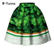 W-Yunna новейшие Летние Юбки-миди Harajuku одежда печать 3d плиссированная юбка винтажная мода Сексуальная уличная Высокая талия Saias