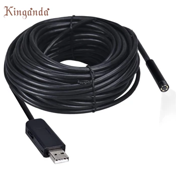 

Webcam Top Quality 15M 6LED USB Waterproof Endoscope Borescope Snake Inspection Camera Camara Web Drop shipping 17Aug10