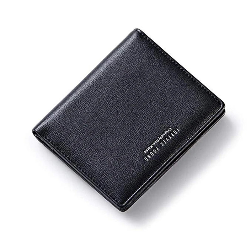 

2019 Men Leather Purse Wallets Fashion Solid Color Simple Style Open Multi Card Position Wallet Carteira Billetera Hombre