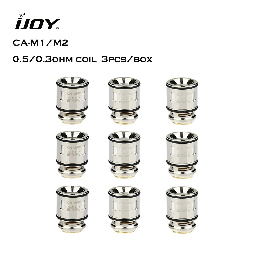 

Original 3Pcs/lot Ijoy Captain Mini 0.5ohm CA-M1 and 0.3ohm CA-M2 Coils Head For IJOY Captain Mini Subohm Atomizer E cigarette