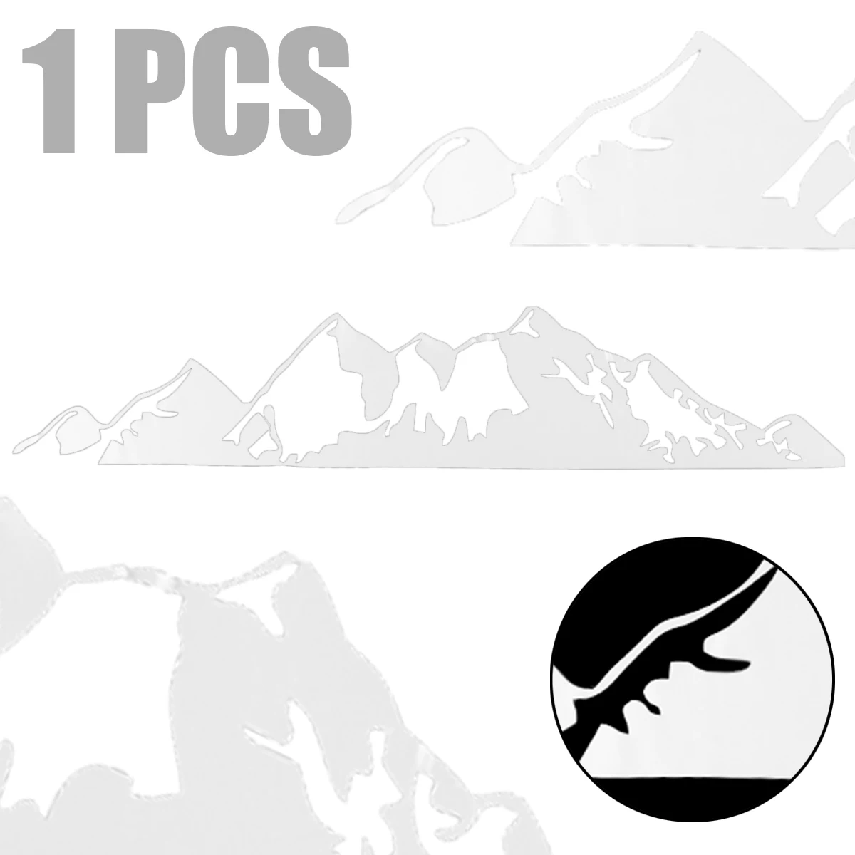 For Car Off Road Camper 1pc 50x10cm PET Graphic Mountain Range Door Body Sticker Decal Car Styling Tool