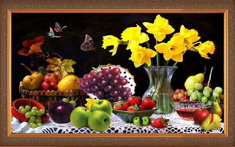 

DIY 5D Diamond Butterfly Fruits flowers cube drill Full Diamond Painting Cross Stitch Kits Diamonds Embroidery Home Decoration