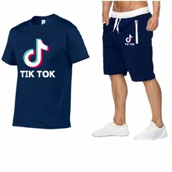 High quality summer cotton latest fashion short-sleeved T-shirt suit funny T-shirt trendy network O-neck shirt fresh + shorts High quality summer cotton latest fashion short-sleeved T-shirt suit funny T-shirt trendy network O-neck shirt fresh + shorts