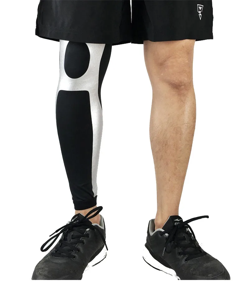 1 قطع الرياضية الركبة حماة تنفس طويل الركبة Legwarmers ضغط العجل كم الكرة الطائرة كرة القدم تشغيل الركبة يدعم