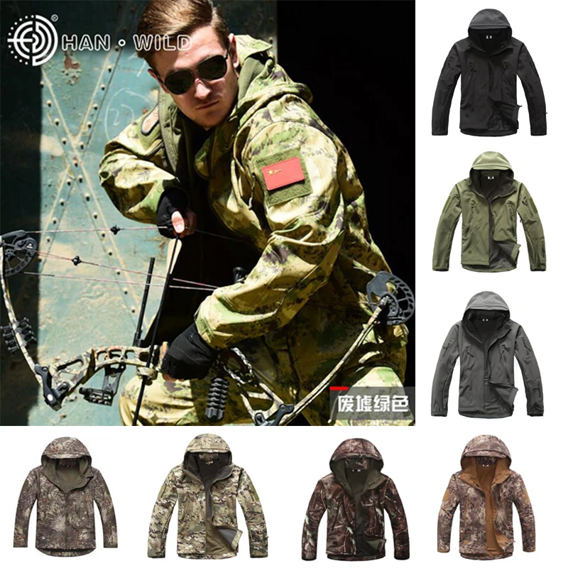 

Outdoor Hunting Camping Windproof Jacket Or Pants TAD Softshell Jacket Waterproof Hunting Clothes Camouflage Tactical Suits