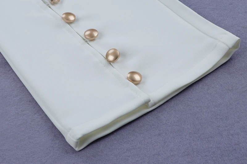 Beateen Women's White Buttons Formal Elegant Blazer Pantsuits 2 Piece Suit Sets 2018 New Fashion