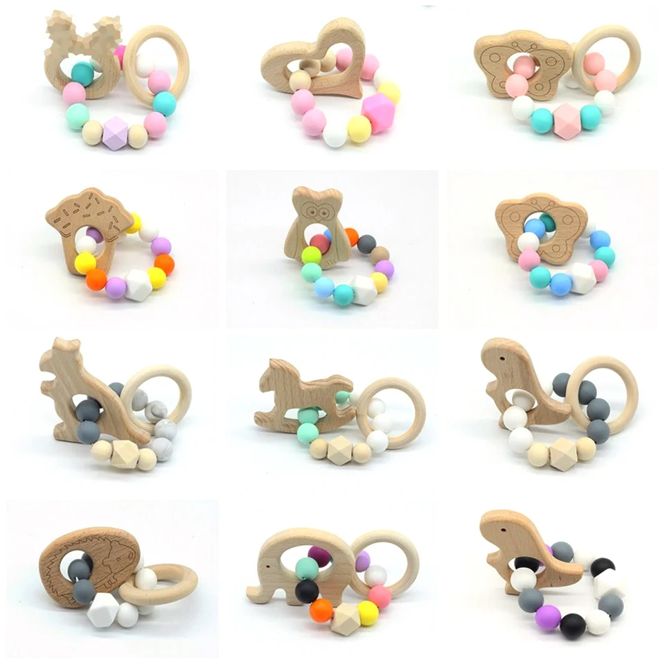 Детский Прорезыватель для зубов из натурального дерева 20 шт.|baby teether|natural wood
