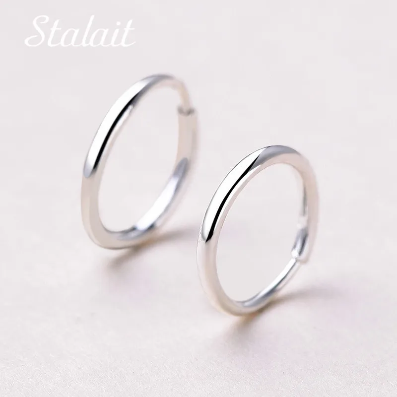 

Minimalist Jewelry Small Circle Hoop Earrings Diameter 10/12/14/16mm Fashion Silver Color Hoop Earrings For Girl Party Gift