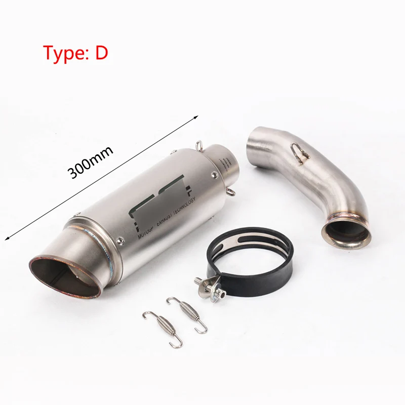For 2017 2018 KTM 125 250 390 Duke RC390 Exhaust Pipe Slip On 51 mm Motorcycle Mid Tail Pipe No DB Killer Escape Modified Pipe